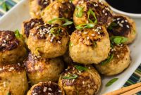 Sticky Sesame Glazed Meatballs