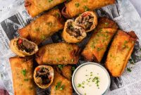 Philly Cheesesteak Stuffed Egg Rolls