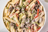 Creamy Philly Cheesesteak Pasta