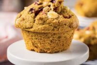 Spiced Pumpkin Cranberry Muffins