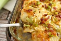 Creamy Bacon and Leek Potatoes Au Gratin