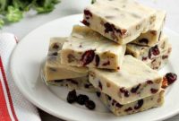 Irresistible White Chocolate Cranberry Fudge