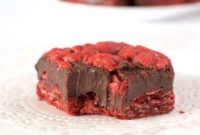 Crimson Velvet Oat Fudge Bars