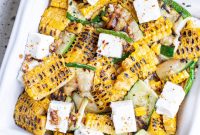 Smoky Grilled Corn & Zucchini Feta Salad