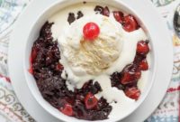 Decadent Crockpot Chocolate Cherry Cobbler