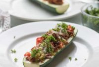 Savory Zucchini Canoes