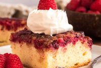 Luscious Raspberry Upside Down Cake
