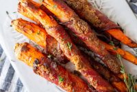 Sweet and Savory Air Fryer Bacon Wrapped Carrots