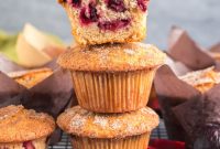 Golden Sugar-Crusted Plum Muffins