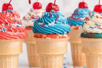 Stars & Stripes Cone Cupcakes