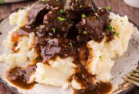 Comforting Beef Tips Smothered in Gravy