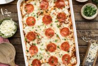 Hearty Sausage and Pepperoni Pizza Bake