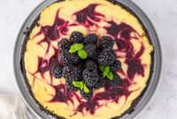 Luscious Blackberry Swirl Cheesecake