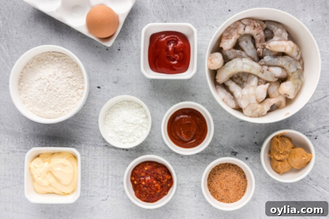 Ingredients for Boom Boom Shrimp