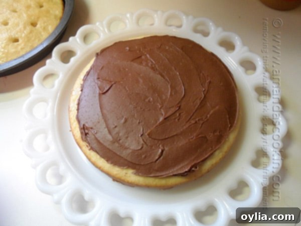 The Almond Joy Coconut Snowflake Cake fully frosted with Almond Joy frosting and decorated with coconut flakes.