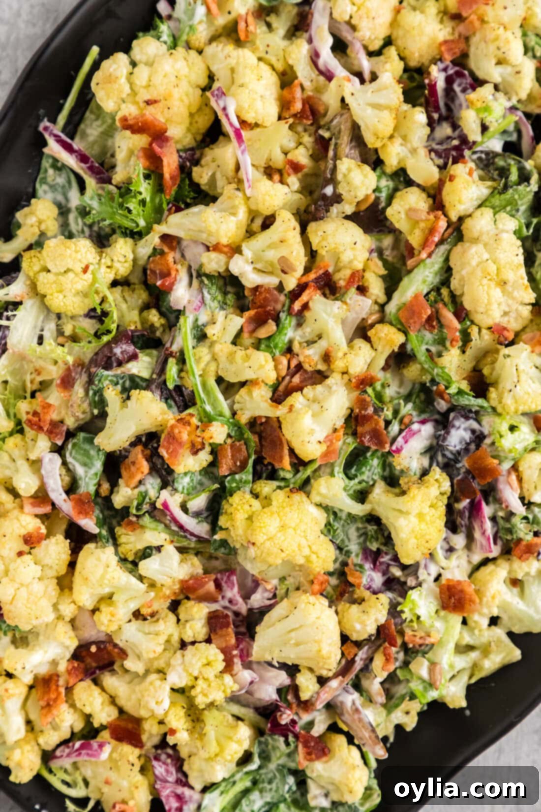 Zesty Cauliflower Salad 3 Close up photo of Cauliflower Salad