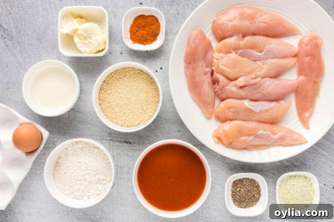Ingredients for Buffalo Chicken Tenders