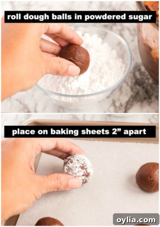 rolling cookies in sugar