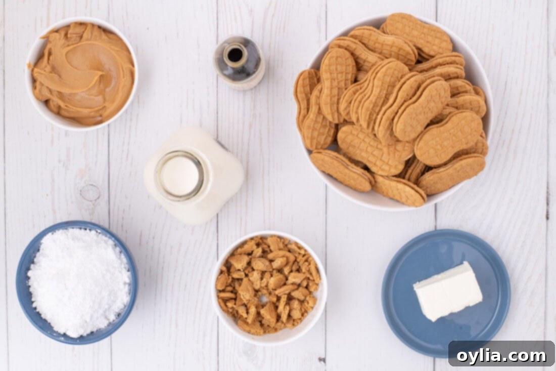 Ingredients for Nutter Butter Icebox Cake