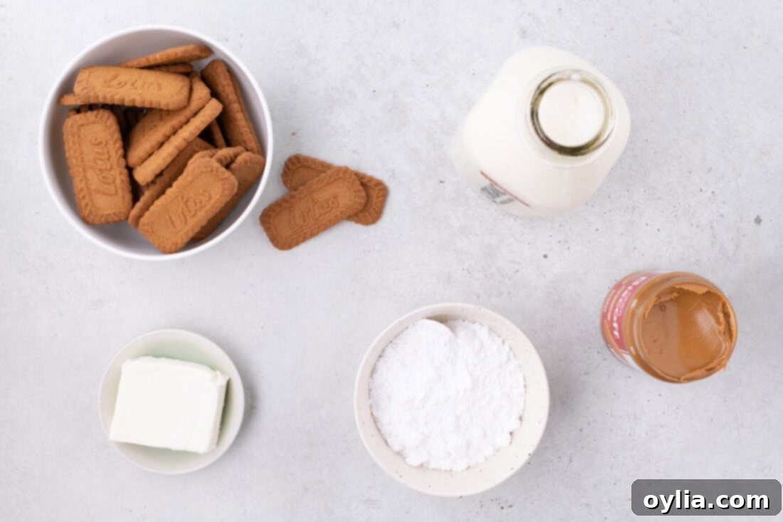 Ingredients for Biscoff Icebox Cake
