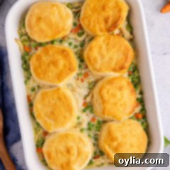 Casserole dish of Chicken Pot Pie Casserole