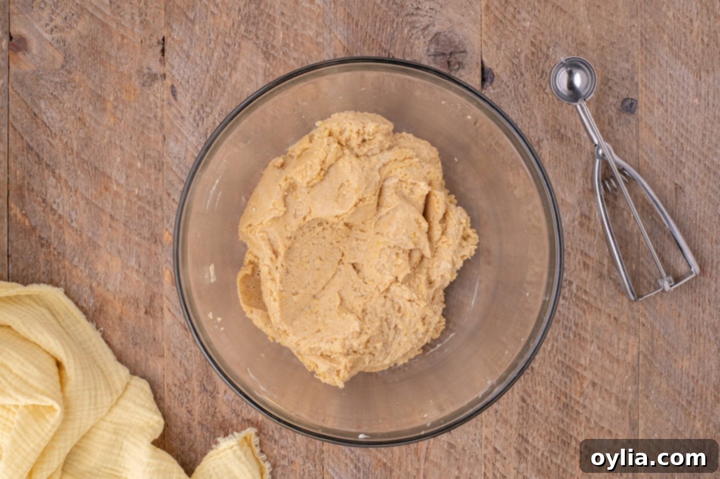 banana truffle mixture in a mixing bowl