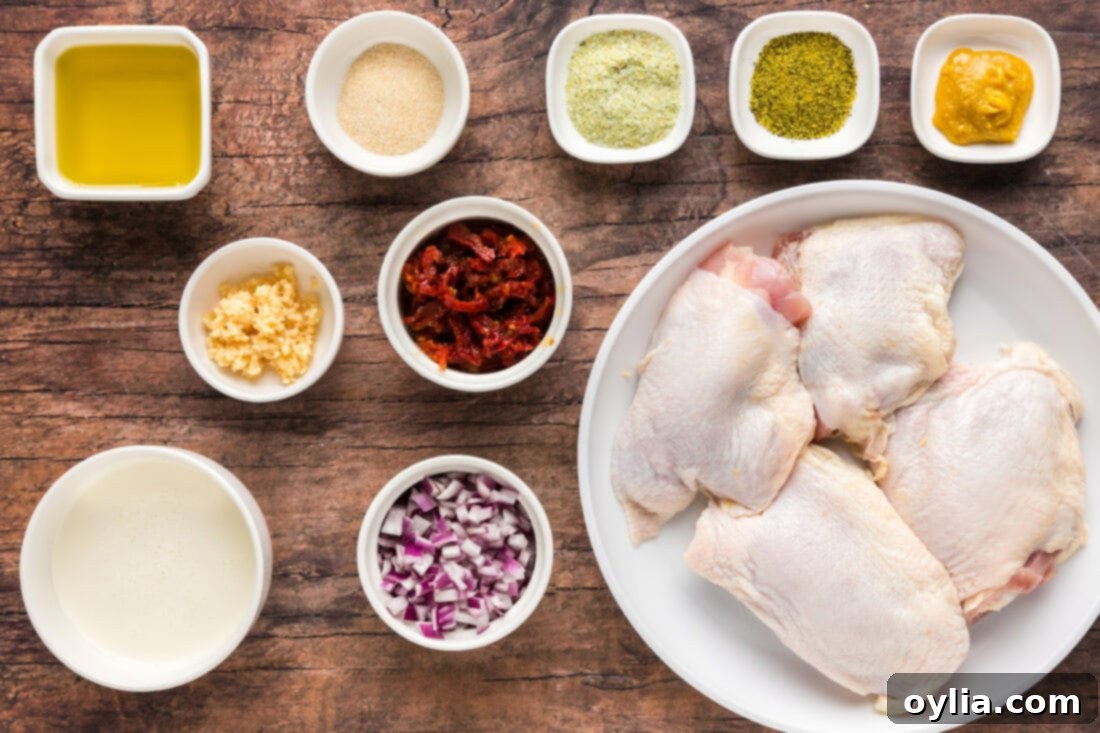 Ingredients for Skillet Chicken Thighs