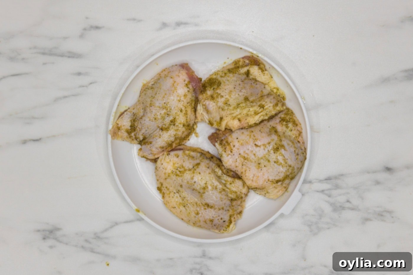 chicken thighs with seasoning rub
