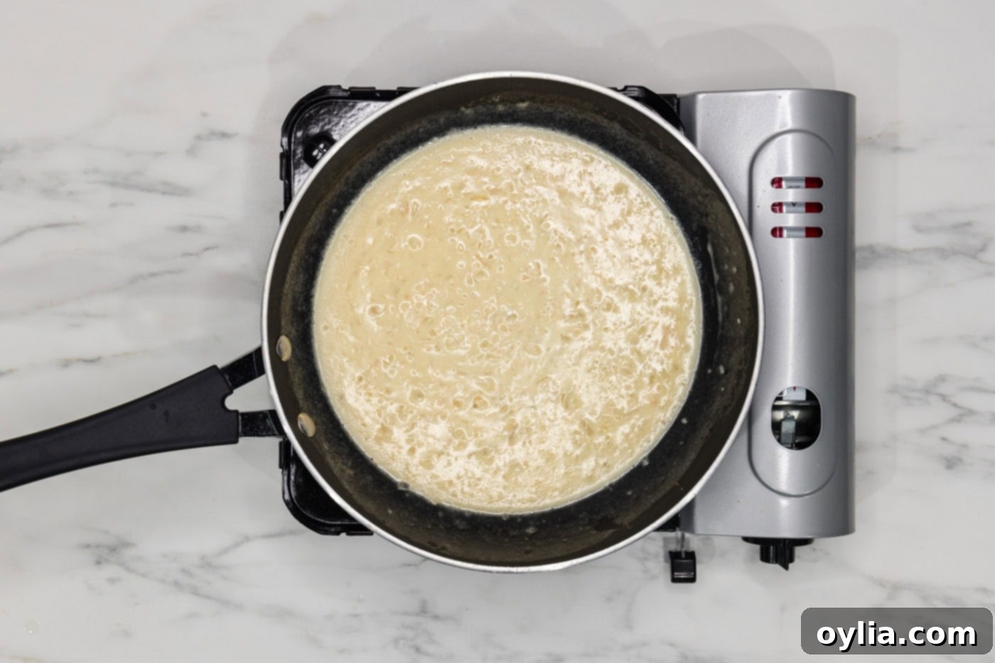 easy buerre blanc sauce in a skillet