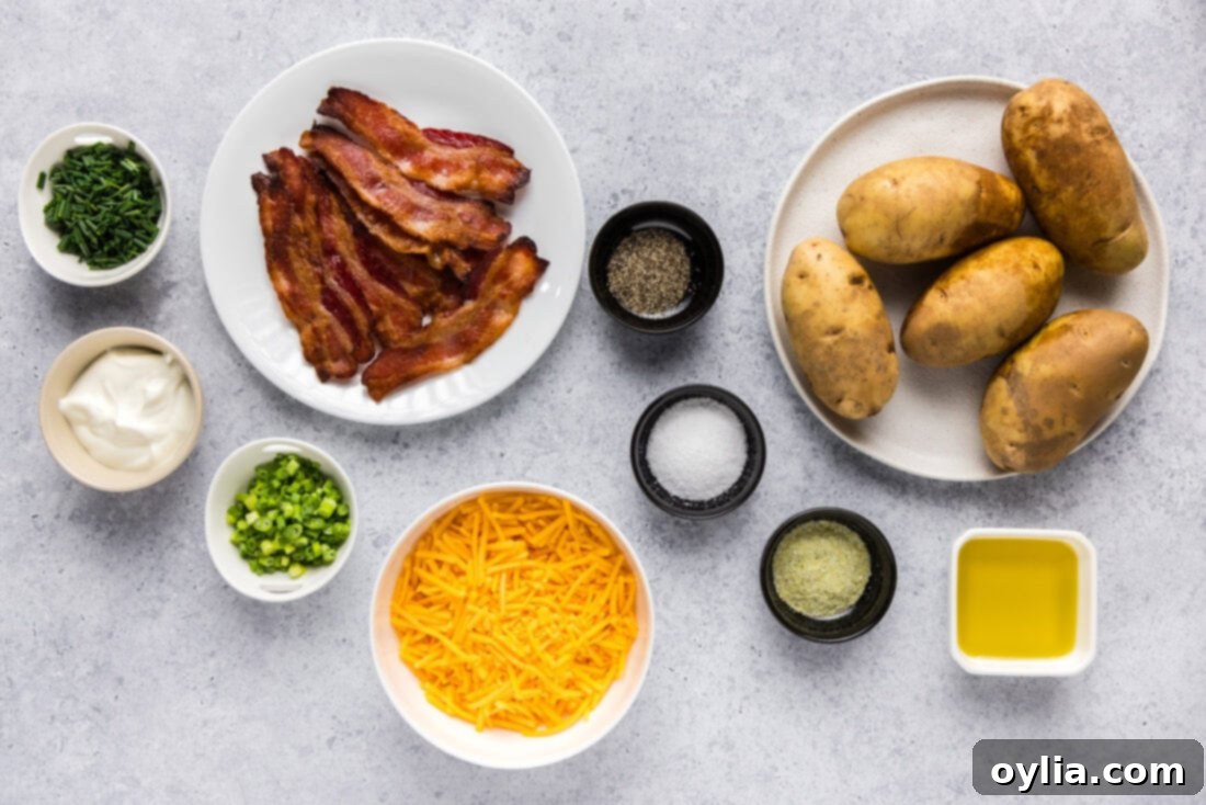 Ingredients for Potato Skins