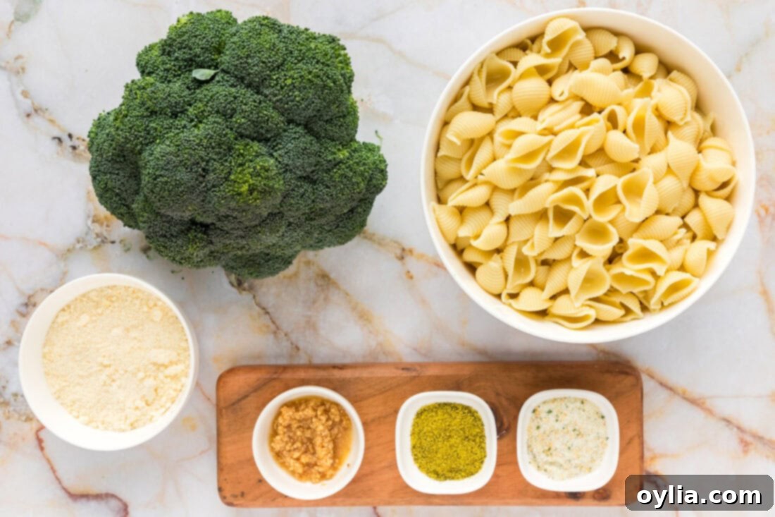 Ingredients for Broccoli Pasta