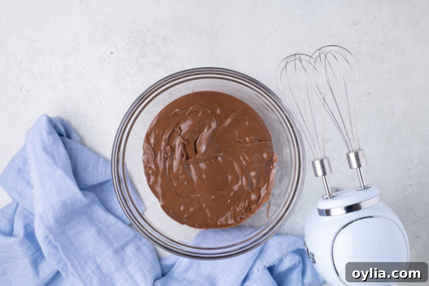 melted chocolate in a bowl
