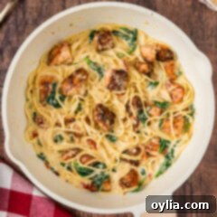 Skillet of Salmon Pasta
