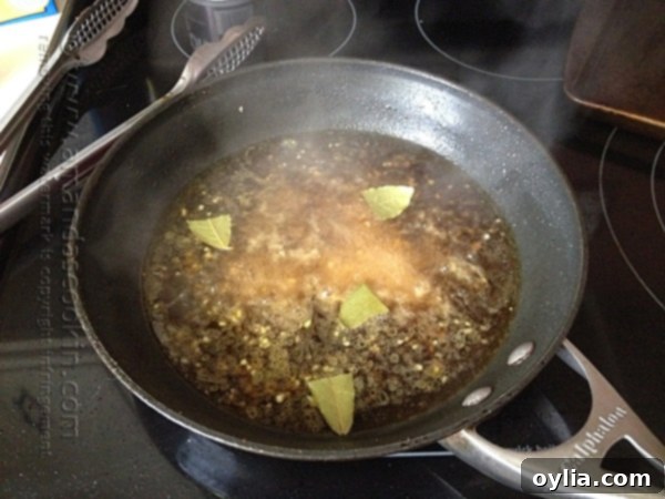 Deglaze the pan and bring to a boil