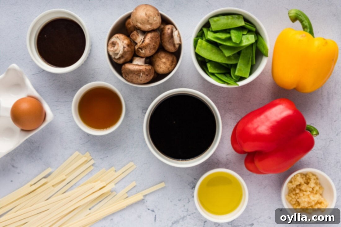 Vibrant Veggie Lo Mein 4 Ingredients for Vegetable Lo Mein