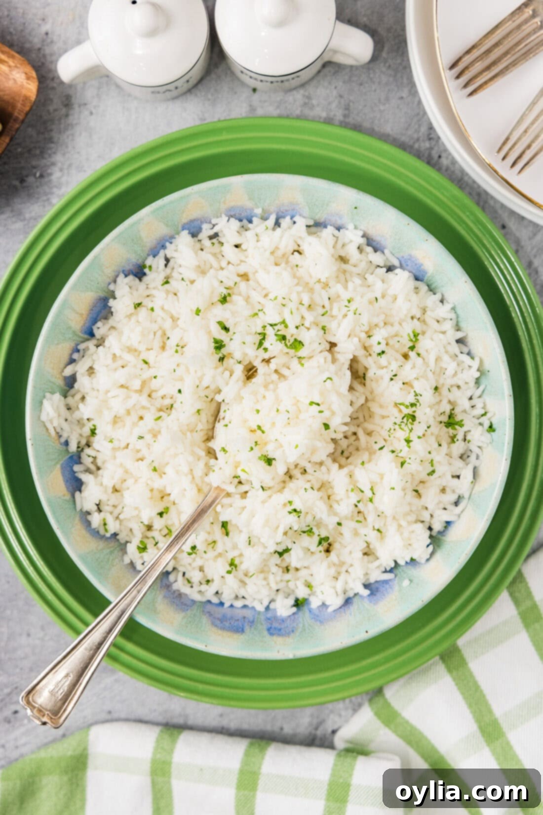 Pasta-Boiled Rice 3 Plate of Pasta Method Rice with a spoon in it, ready to be served