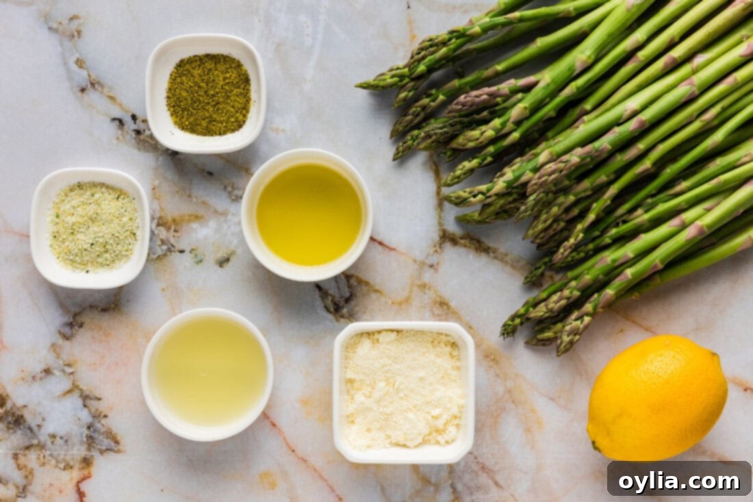 Ingredients for Lemon Asparagus
