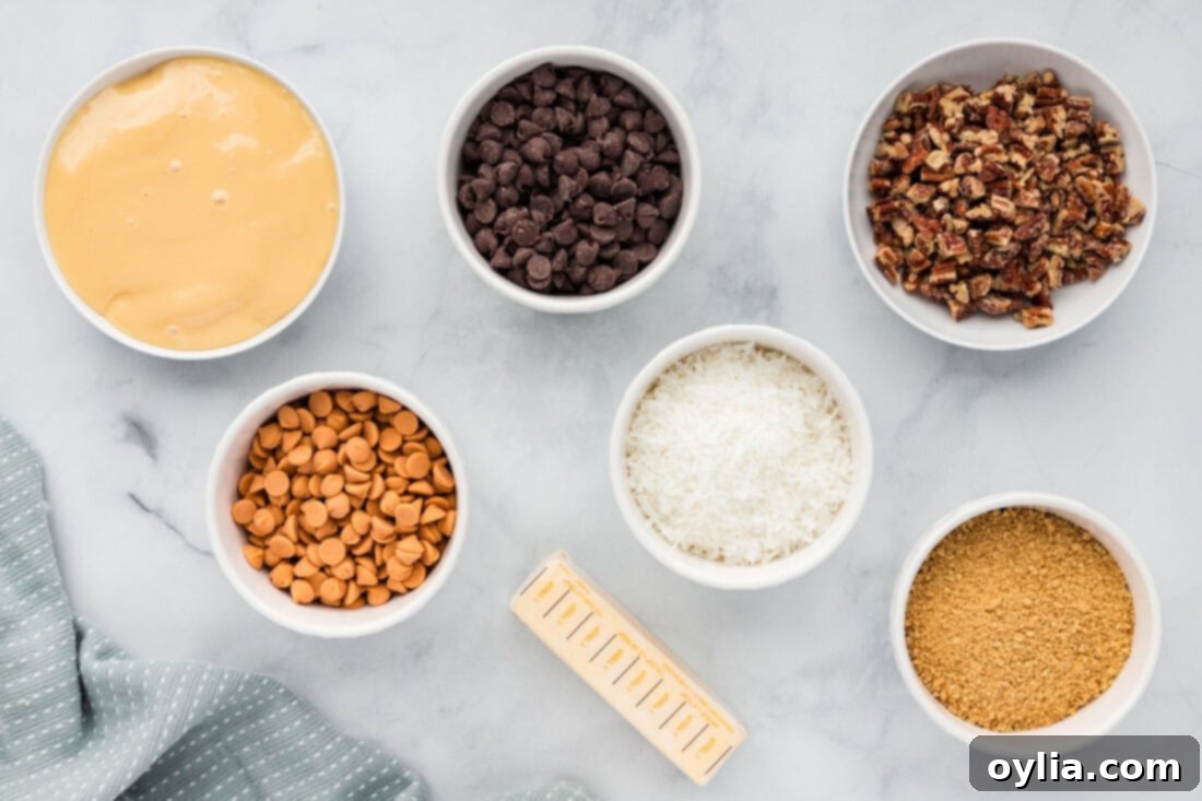 Ingredients for Magic Bars
