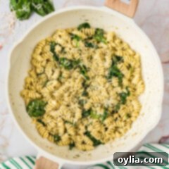 Fresh Pesto Pasta 10 Skillet of Creamy Pesto Pasta, a delicious and easy weeknight meal.