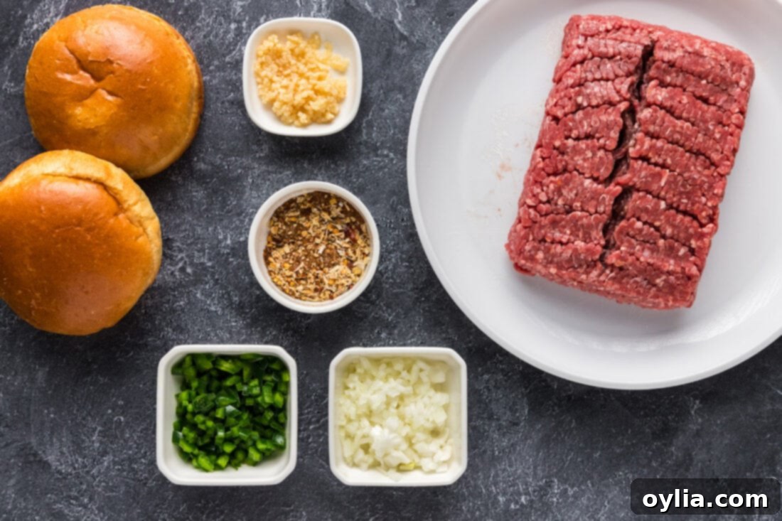 Ingredients for Taco Burger
