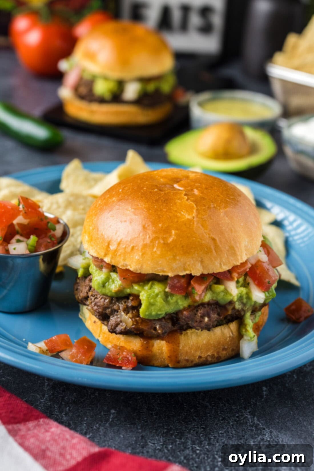 Taco Burger on a plate