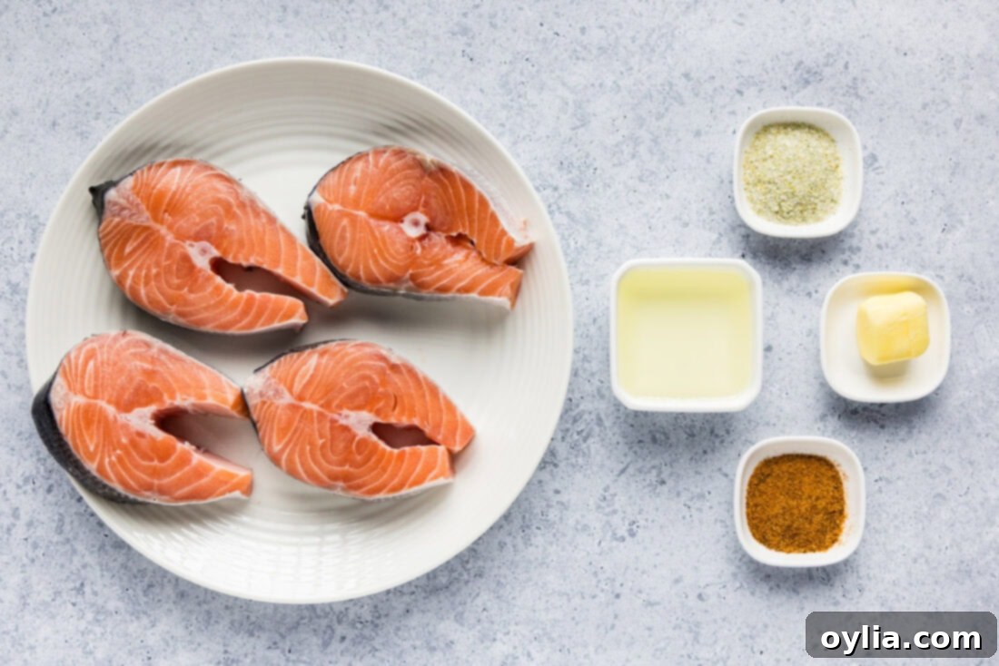 Ingredients for Salmon Steaks