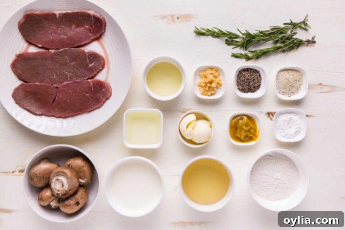 Ingredients for Veal Scallopini