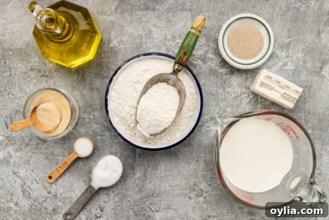 Ingredients for Olive Garden Breadsticks