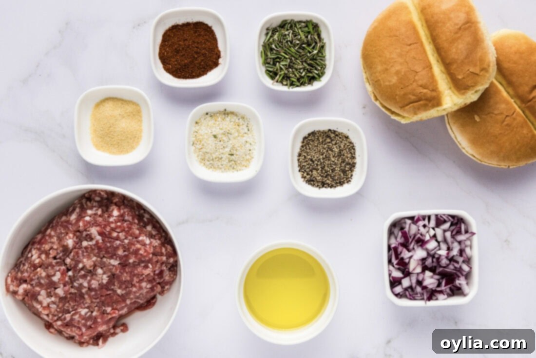 Gourmet Lamb Burgers 4 Ingredients for Lamb Burgers