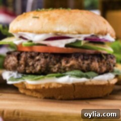Gourmet Lamb Burgers 9 Close up photo of a Lamb Burger