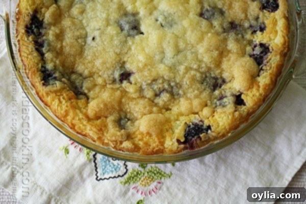 Blackberry Coconut Impossible Pie