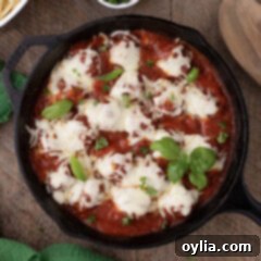 Cheesy Chicken Parm Meatballs 12 Skillet of Chicken Parmesan Meatballs