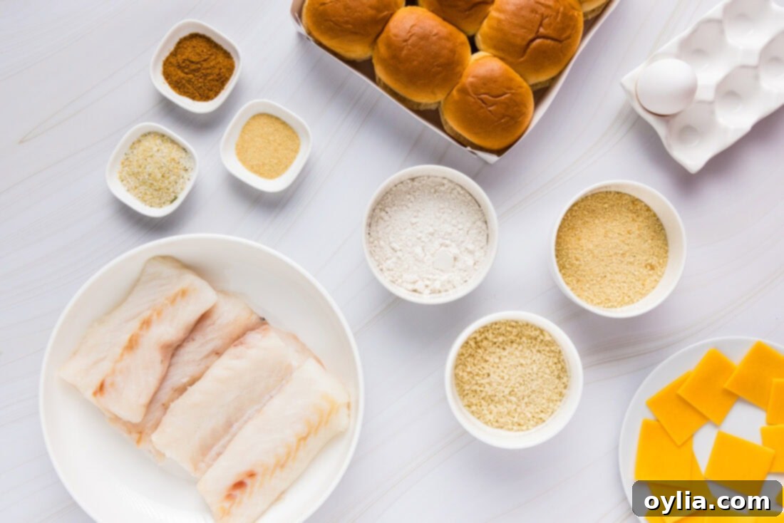 Ingredients for Fish Sliders