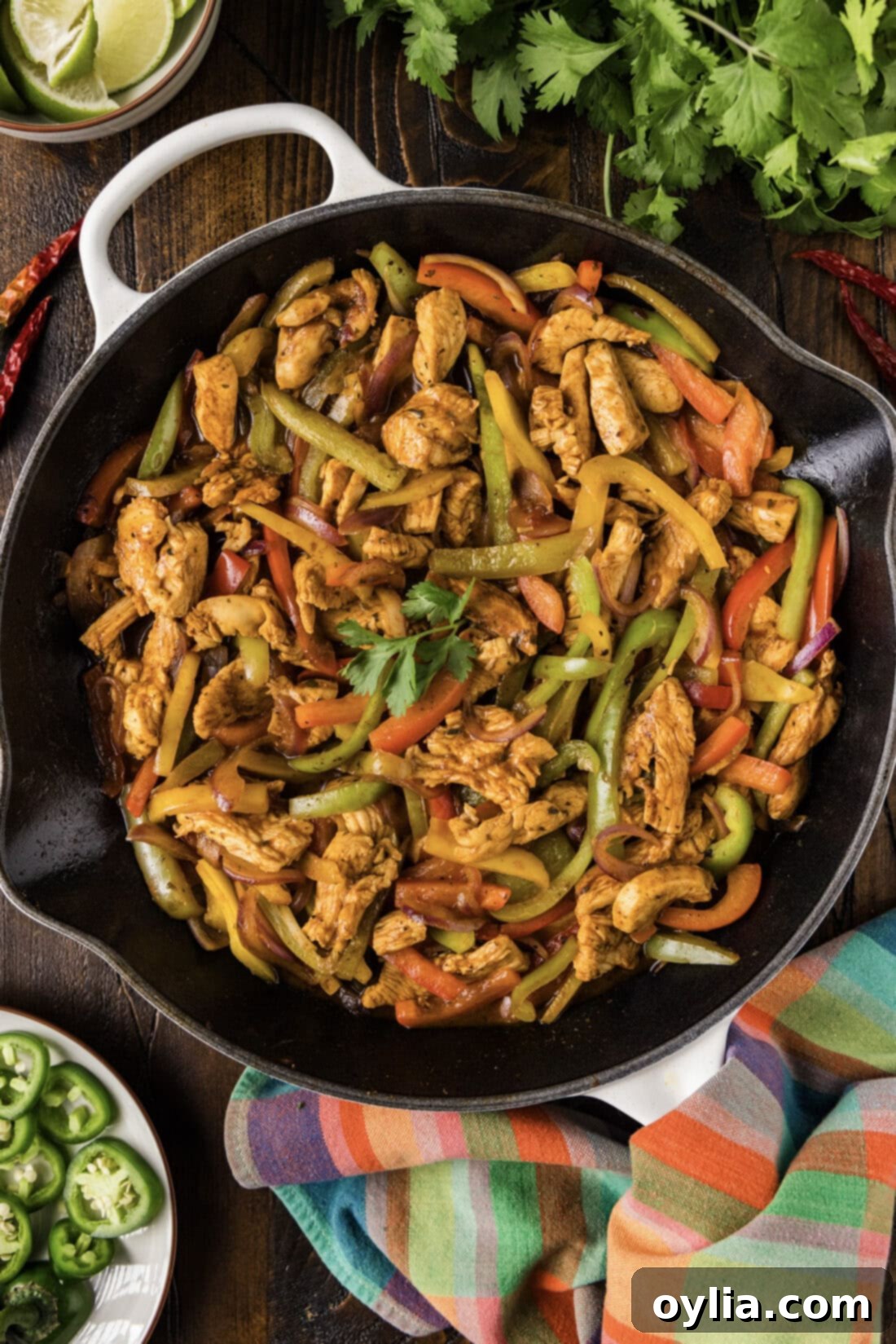 Skillet of Chicken Fajitas